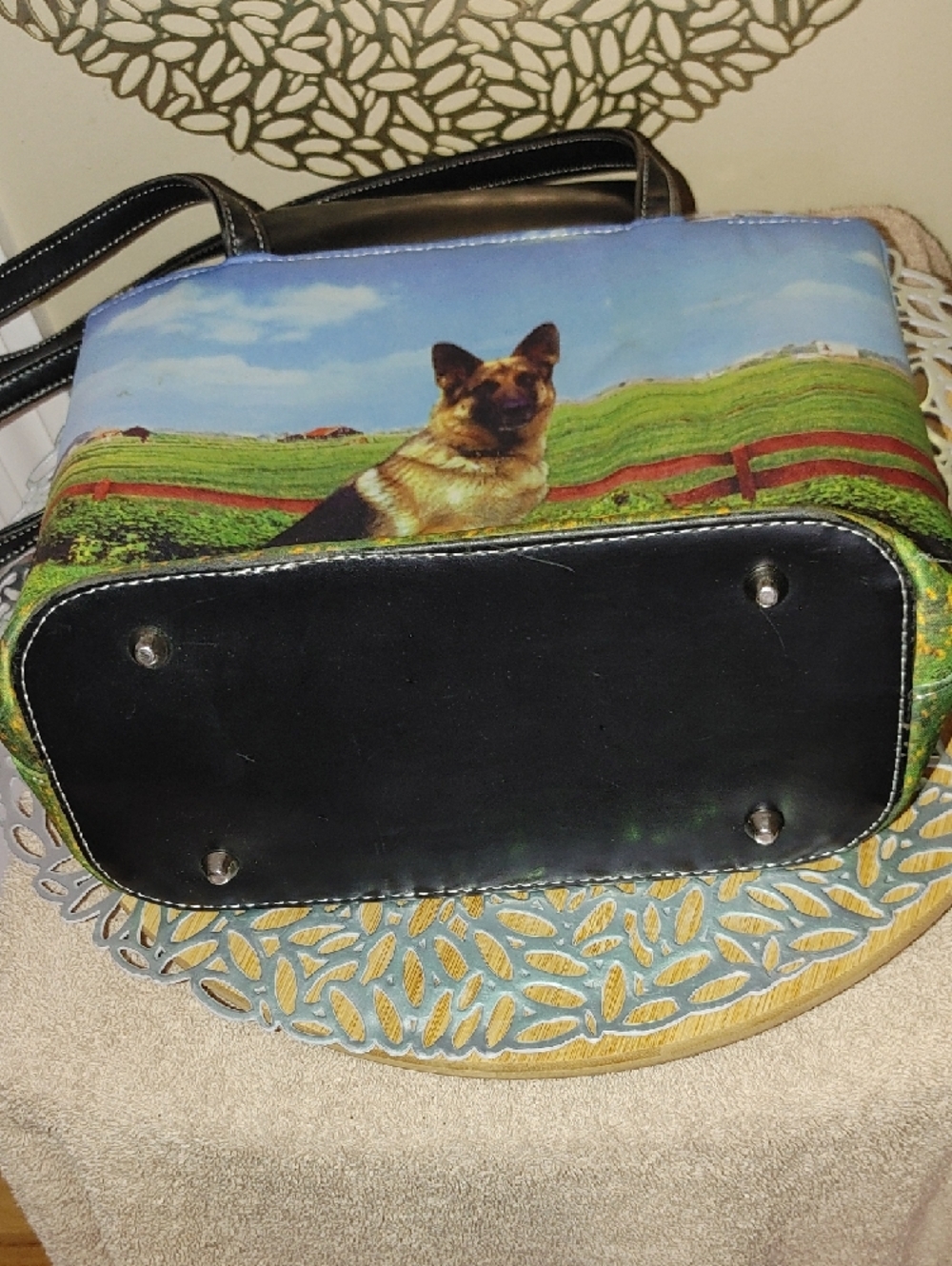 Source Unknown Blue and Black German Shepherd Print Tote - Picture 4 of 4